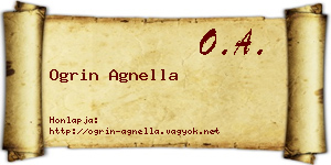 Ogrin Agnella névjegykártya